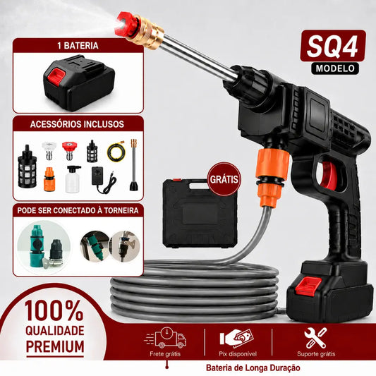 Lavadora Portátil de Alta Pressão Recarregável Bivolt – Pistola Lava Jato para Carros, Motos e Jardim