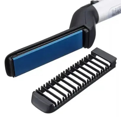 Escova Alisadora para Barba e Cabelo Masculino Bivolt – Pente Elétrico Modelador Portátil