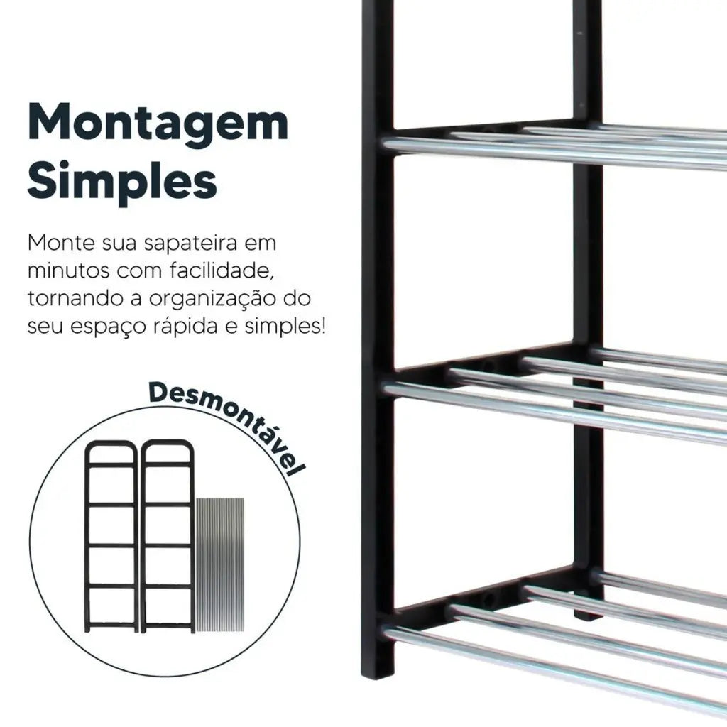 Sapateira Multiuso Desmontável 4 Andares – Organizador de Sapatos e Tênis